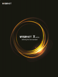 Wisenet X Series Brochure