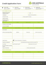 EOS Credit Account Application Corporation Form